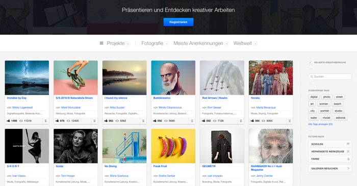 Behance Social Media Plattform