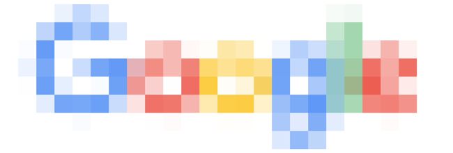 Google Logo verpixelt