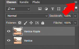 Photoshop Ebenen Optionen