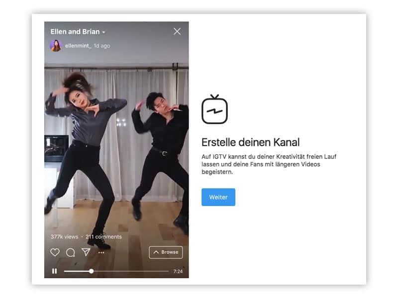IGTV Kanal erstellen