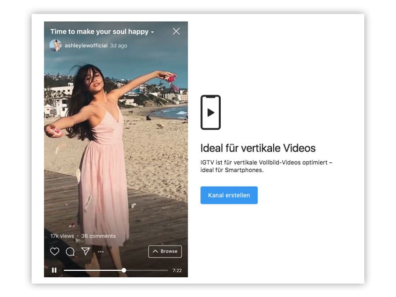 IGTV Kanal erstellen