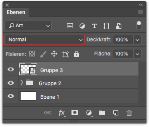 Photoshop Ebenenfenster Mischmodus