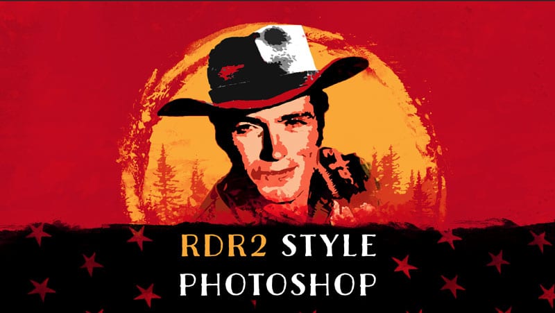 Red Dead Redemption 2 Photoshop Tutorial fertig
