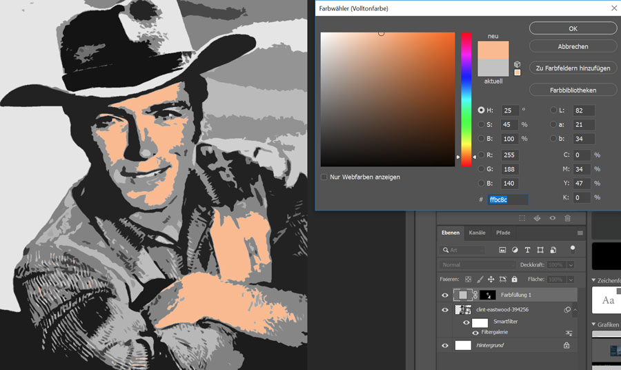 Red Dead Redemption 2 Photoshop Tutorial Farbfläche